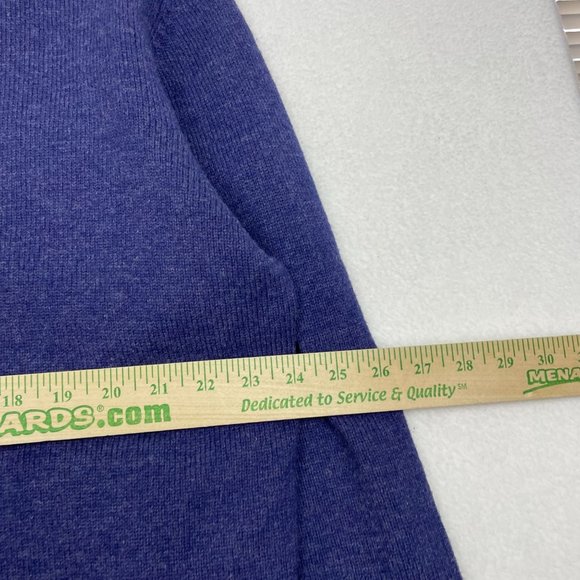 North Winds Mens Vintage 100% Lambs Wool V Neck Sweater Size L Blue Jumper - Picture 4 of 9